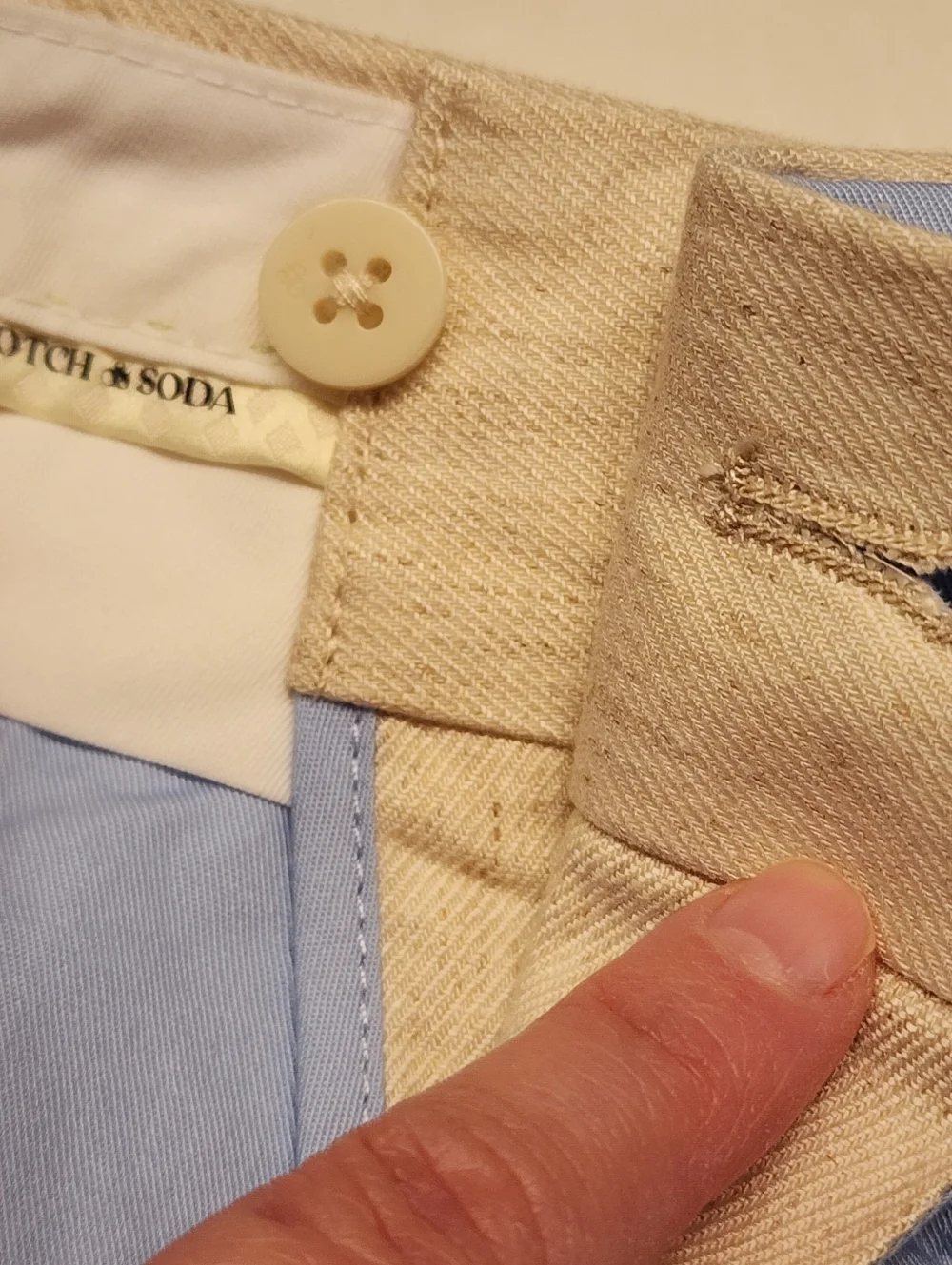 SCOTCH & SODA Amsterdam Summer Edition Viscose Blend In Heather Cream Size 34/28